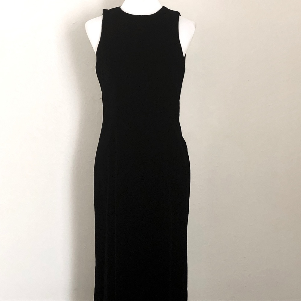 Vintage J.Crew full length velvet column dress